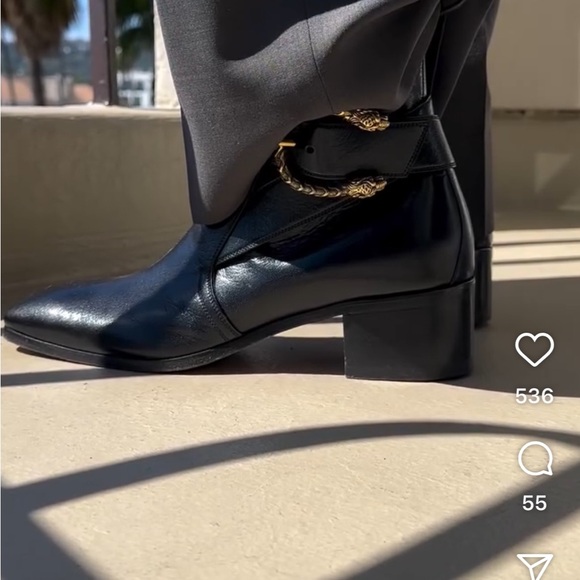 Gucci Dionysus Jodhpur Ankle lift boots lion buckle slip on - Picture 4 of 15